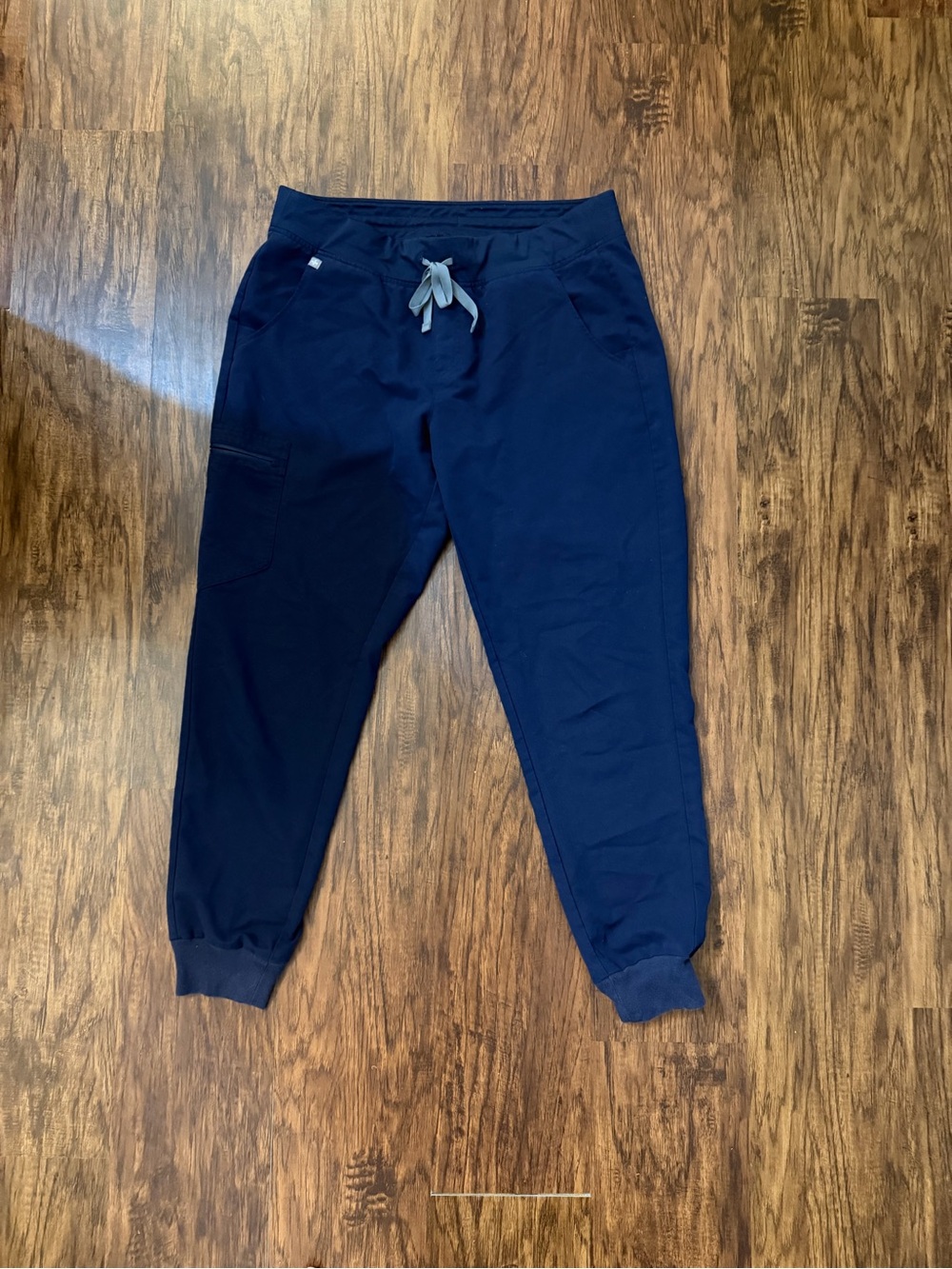 Figs Navy Women's Jogger Sweatpants with Gray Drawstring
